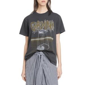 Ganni UFO graphic t-shirt